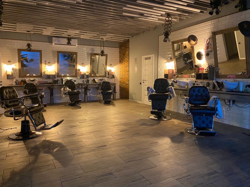 Juniper Hair Studio interior with styling chairs